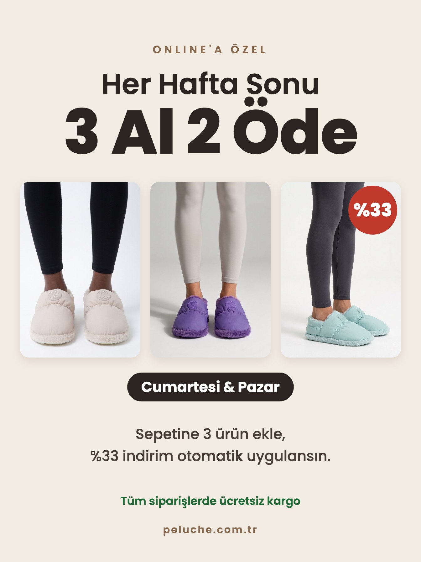 Online'a &Ouml;zel Hafta Sonu: 3 Al 2 &Ouml;de