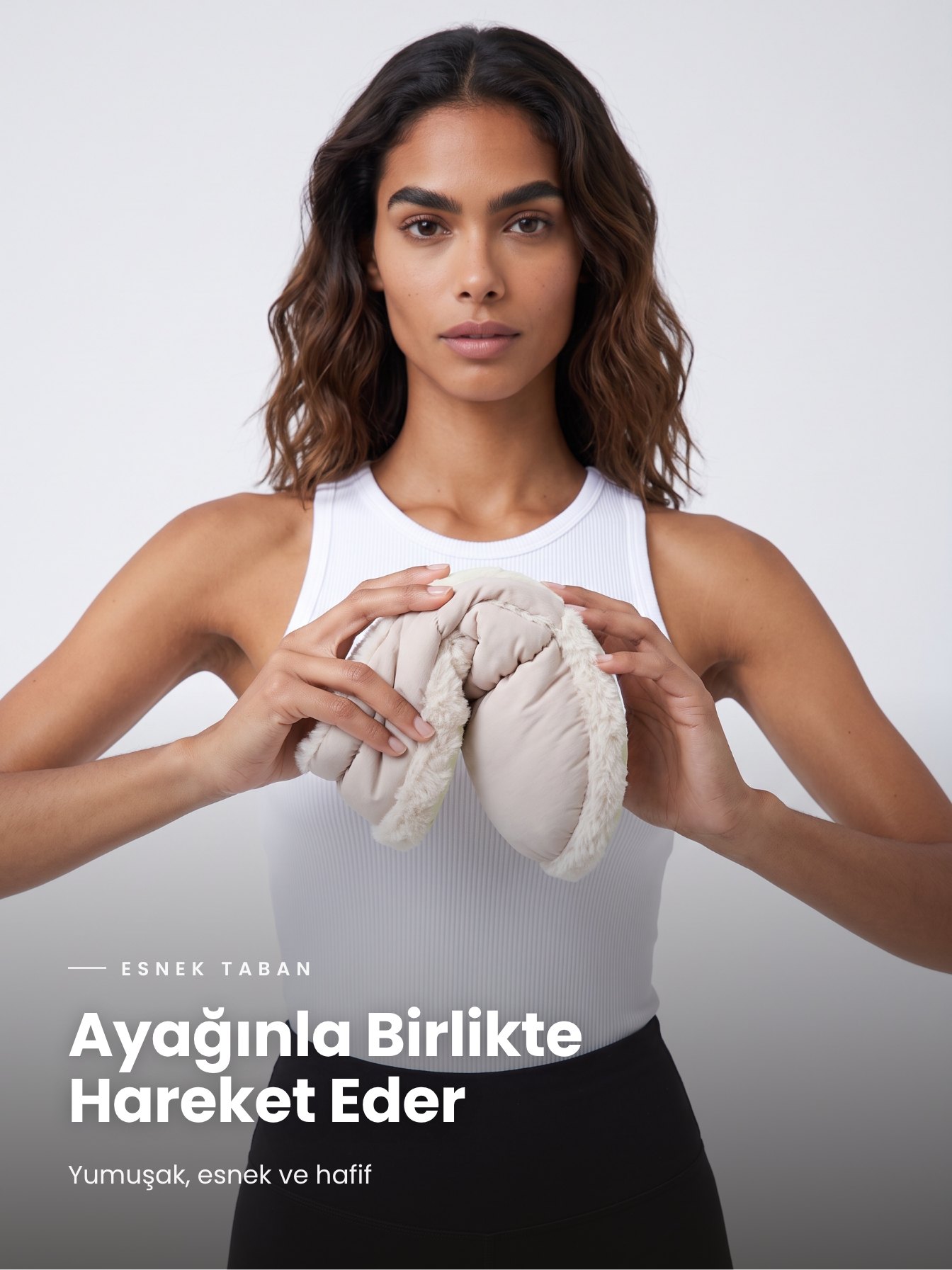 Esnek tabanlı ev ayakkabısı