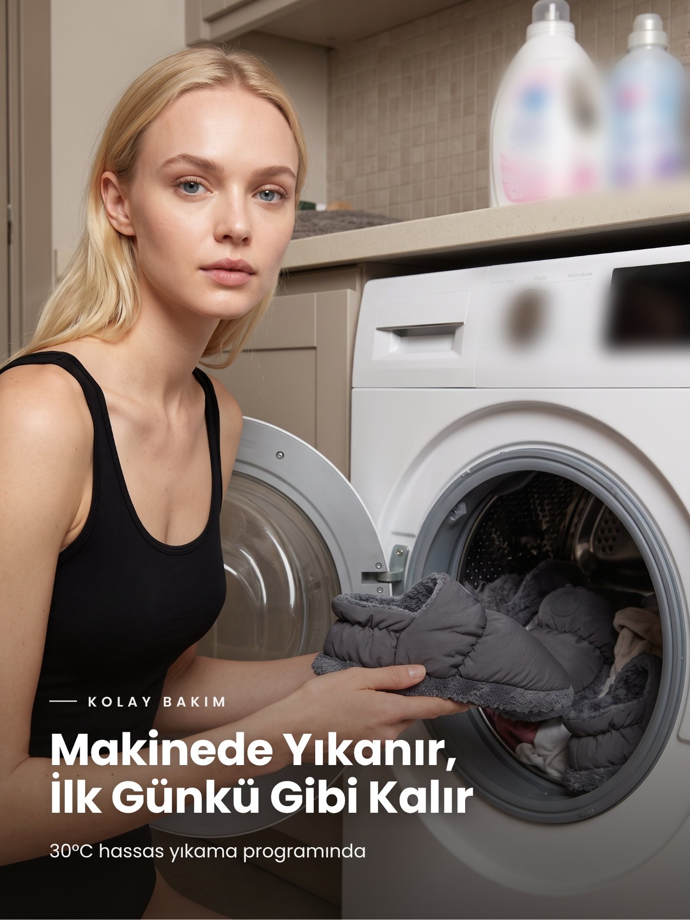 Makinede yıkanabilir ev ayakkabısı