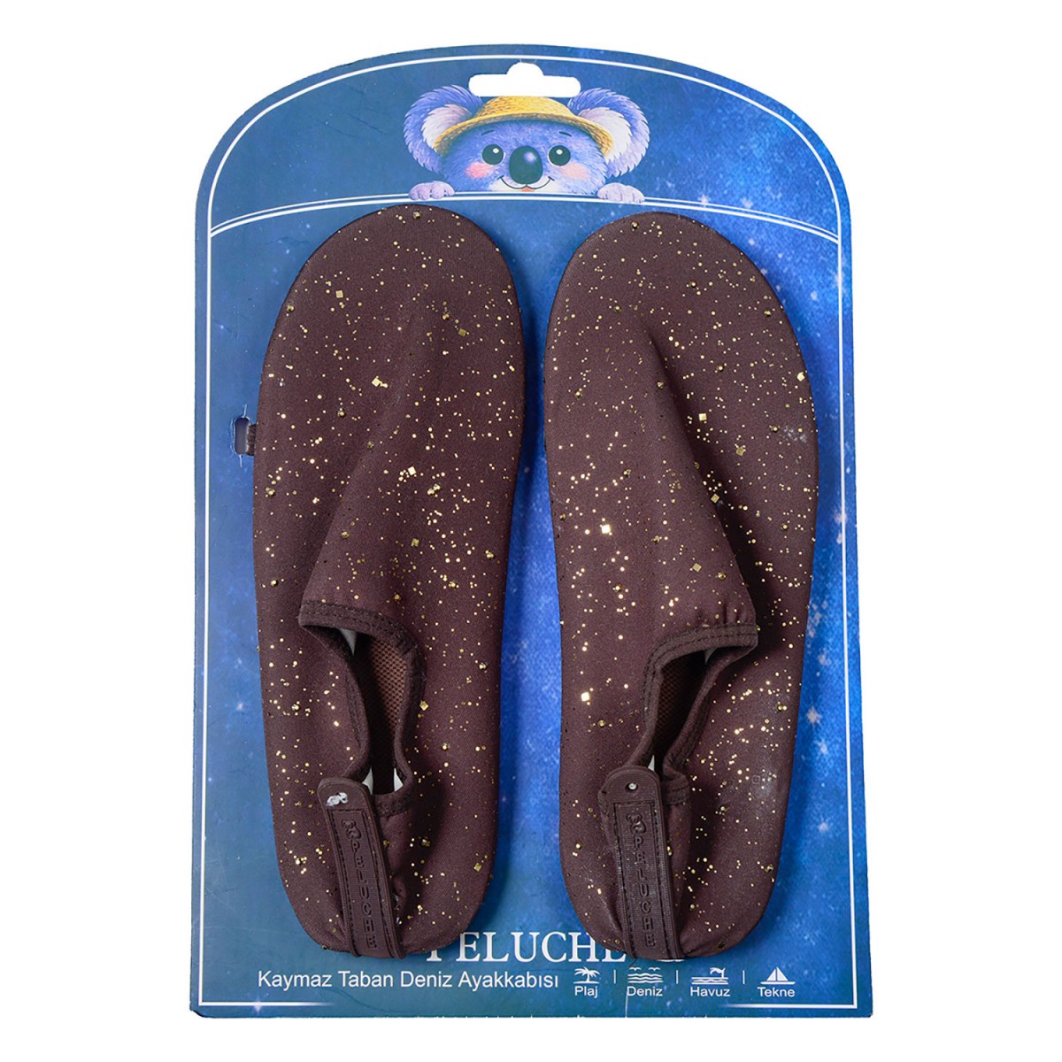 Peluche 26k-as-1 Taşlı Kahverengi Kaymaz Taban Kadın Deniz Ayakkabısı Peluche 26k-as-1 Taşlı Kahverengi Kaymaz Taban Kadın Deniz Ayakkabısı