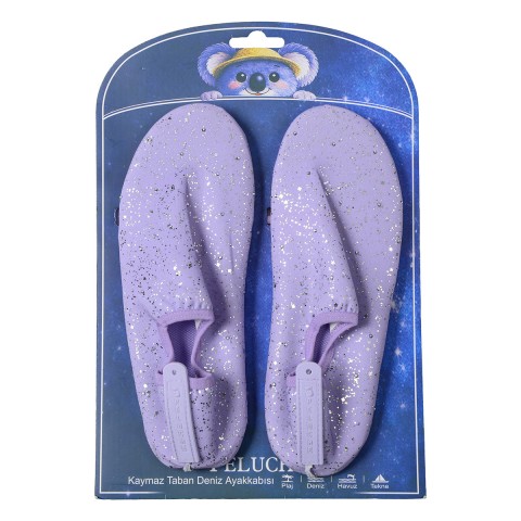 Peluche 26k-as-9 Taşlı Lila Kaymaz Taban Kadın Deniz Ayakkabısı