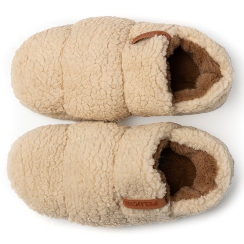PELUCHE BEJ TEDDY KADIN  EV AYAKKABISI