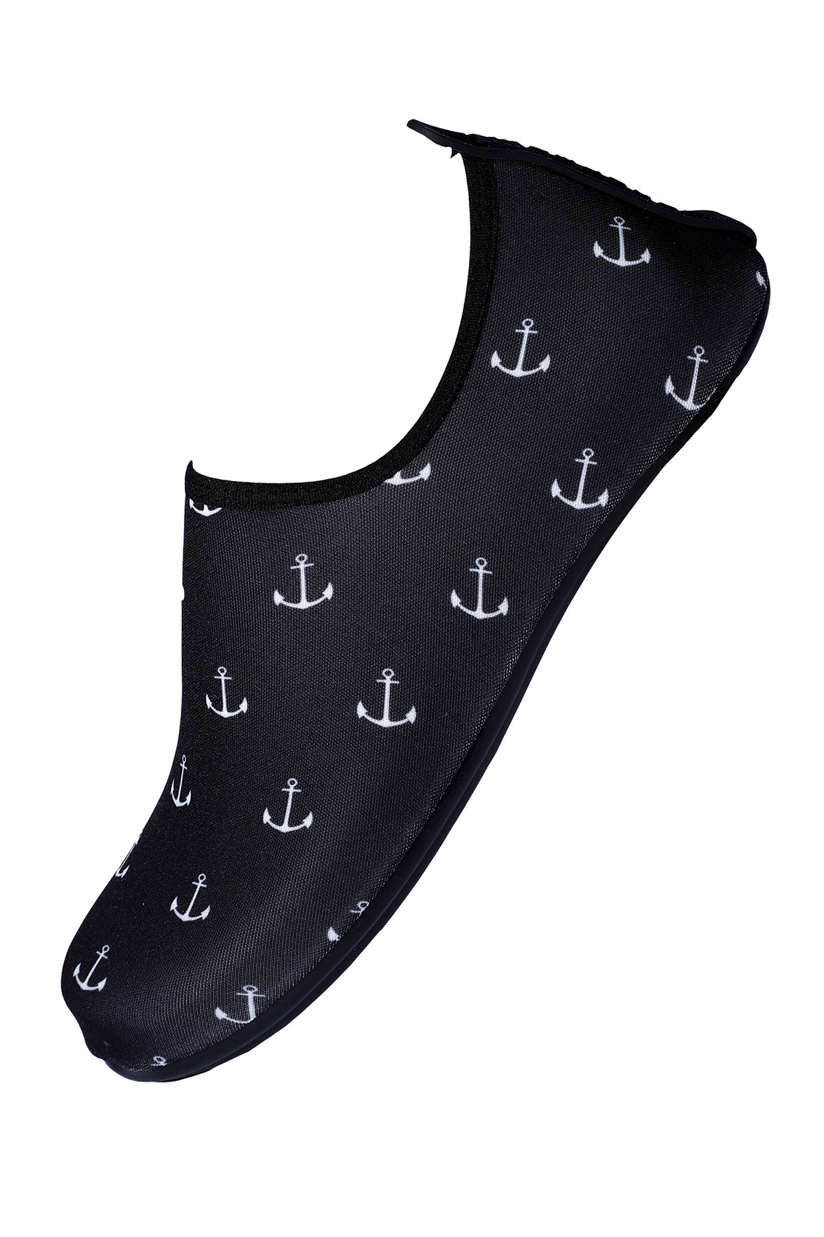 Peluche Black Anchor Çapa Desenli Siyah Kaymaz Taban Erkek Deniz Ayakkabısı Peluche Black Anchor Çapa Desenli Siyah Kaymaz Taban Erkek Deniz Ayakkabısı