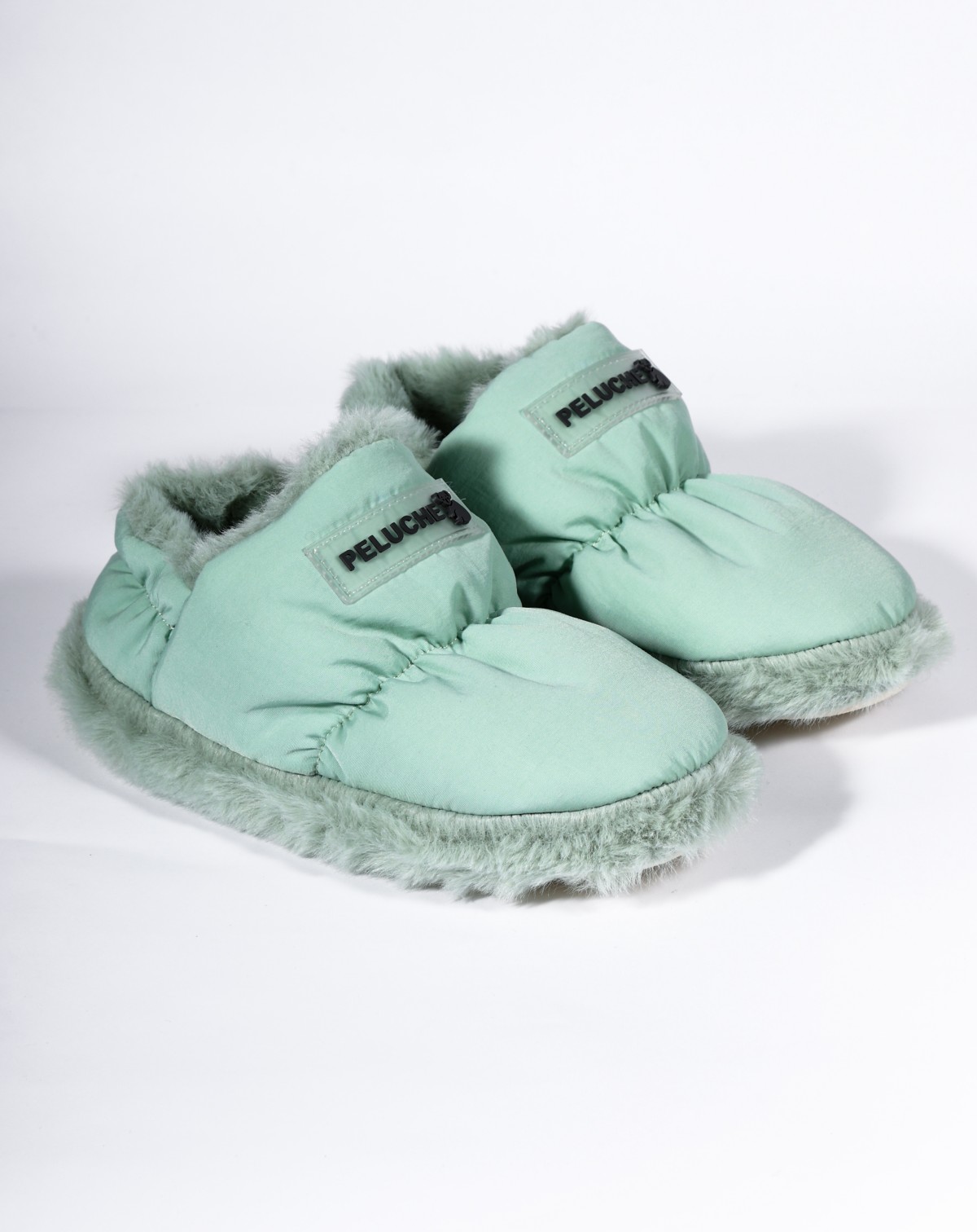 PELUCHE ÇOCUK MİNT YEŞİLİ EV AYAKKABISI