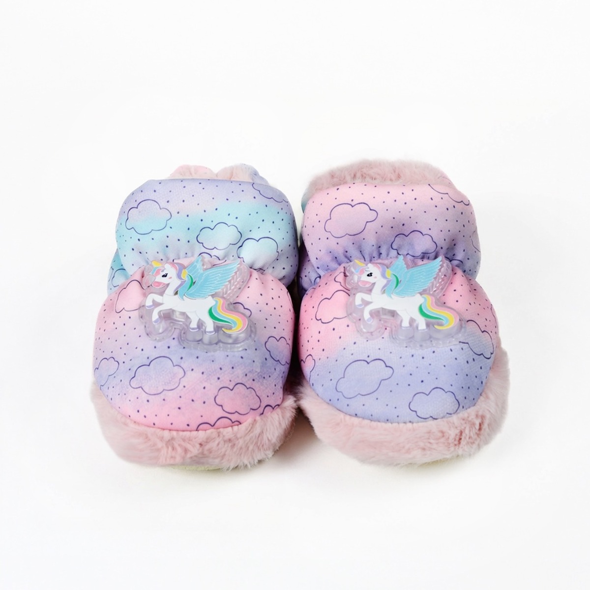 PELUCHE ÇOCUK UNICORN IŞIKLI EV AYAKKABISI