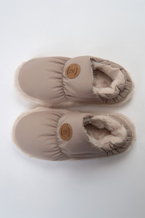 PELUCHE KADIN BEJ EV AYAKKABISI DERİ ETİKET PELUCHE KADIN BEJ EV AYAKKABISI DERİ ETİKET