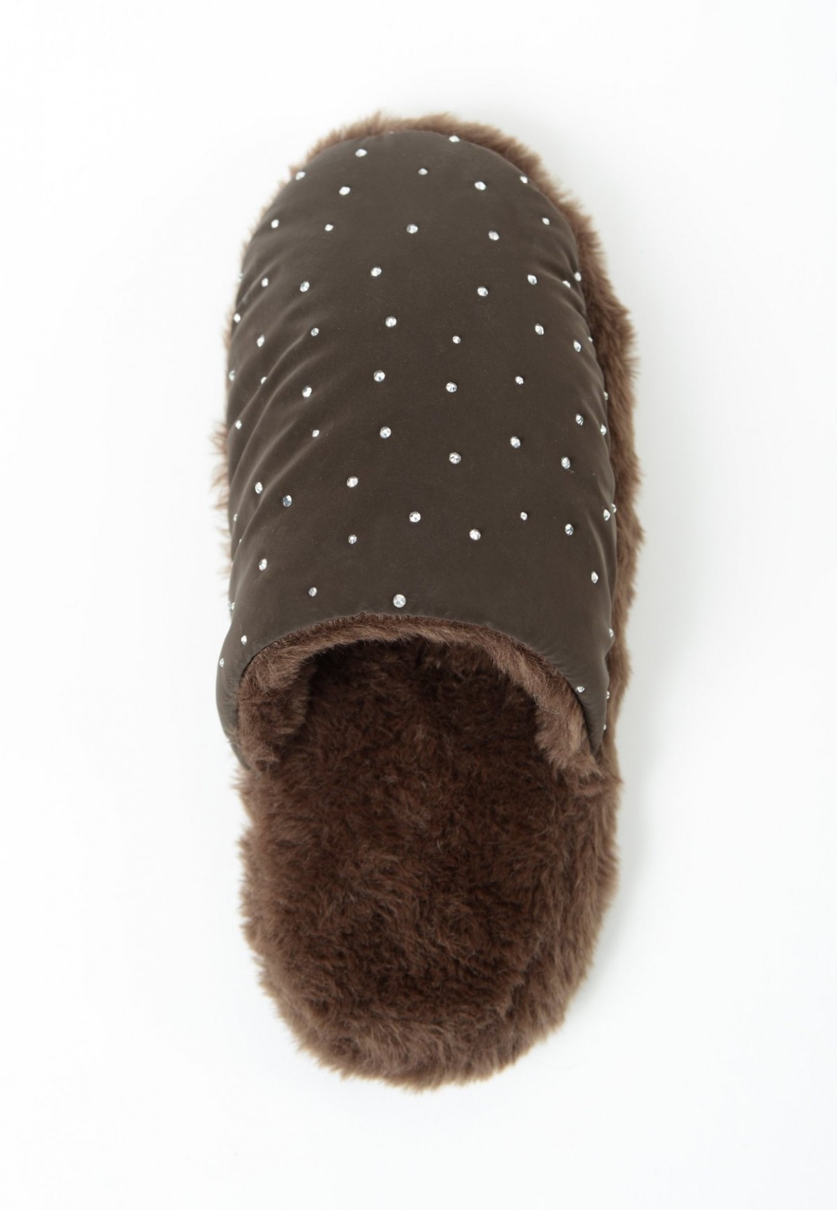 PELUCHE KADIN KAHVERENGİ TAŞLI EV TERLİĞİ