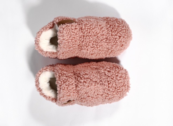 PELUCHE KADIN PEMBE TEDDY EV AYAKKABISI