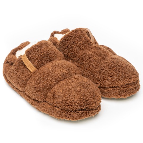 PELUCHE KAHVE TEDDY KADIN  EV AYAKKABISI