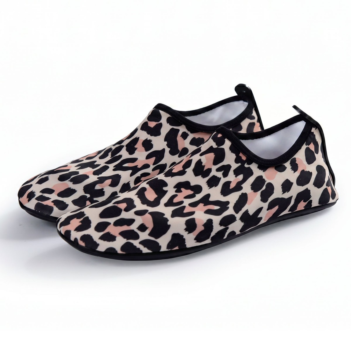 Peluche Leopard Desenli Kaymaz Taban Kadın Deniz Ayakkabısı