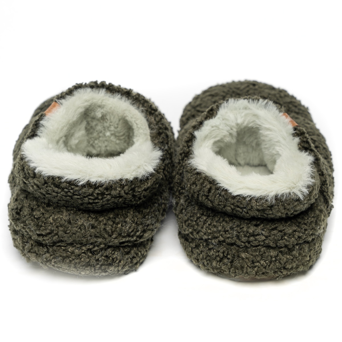 PELUCHE TEDDY HAKİ KADIN EV AYAKKABISI