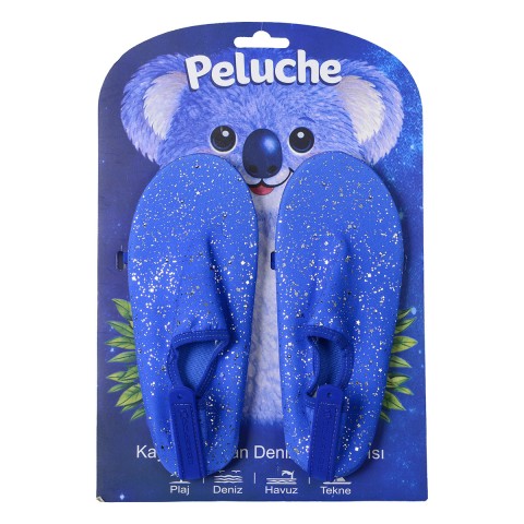 Peluche 25c-a-2 Taşlı Mavi Kaymaz Taban Çocuk Deniz Ayakkabısı
