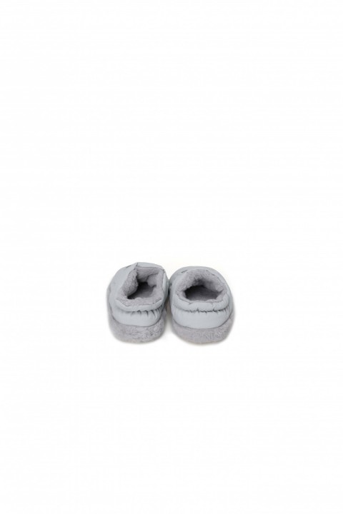 PELUCHE ÇOCUK GRİ EV AYAKKABISI