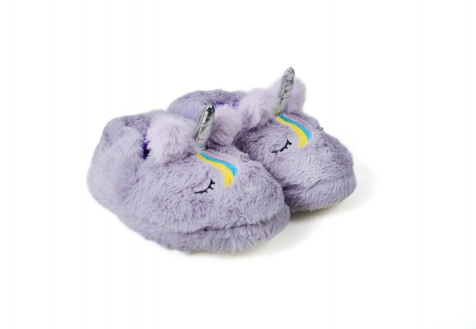 PELUCHE ÇOCUK LİLA UNICORN EV AYAKKABISI
