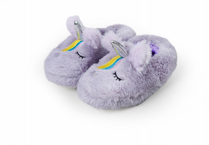 PELUCHE ÇOCUK LİLA UNICORN EV AYAKKABISI