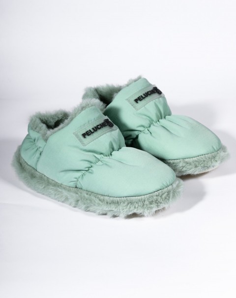 PELUCHE ÇOCUK MİNT YEŞİLİ EV AYAKKABISI