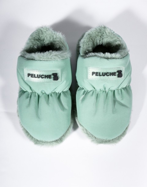 PELUCHE ÇOCUK MİNT YEŞİLİ EV AYAKKABISI
