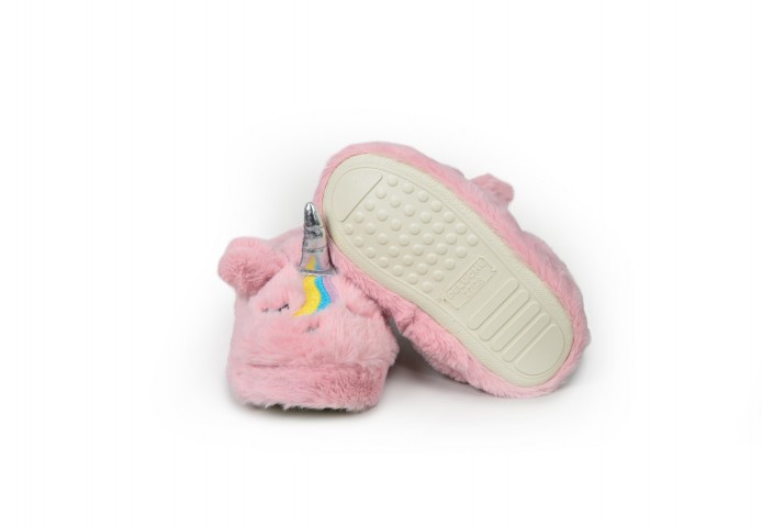 PELUCHE ÇOCUK PEMBE UNICORN EV AYAKKABISI