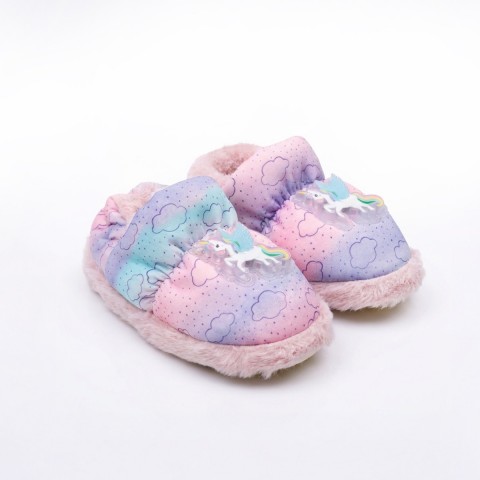 PELUCHE ÇOCUK UNICORN IŞIKLI EV AYAKKABISI