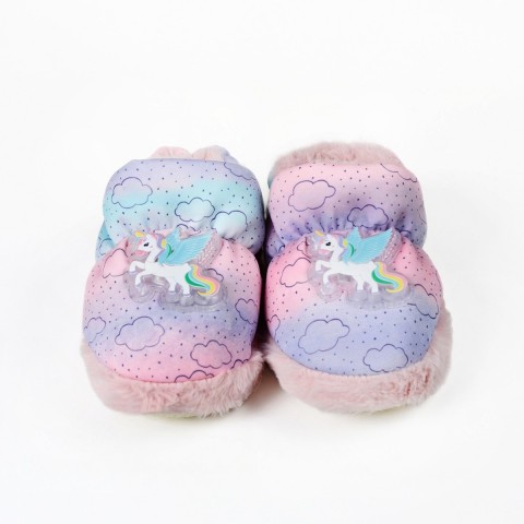 PELUCHE ÇOCUK UNICORN IŞIKLI EV AYAKKABISI