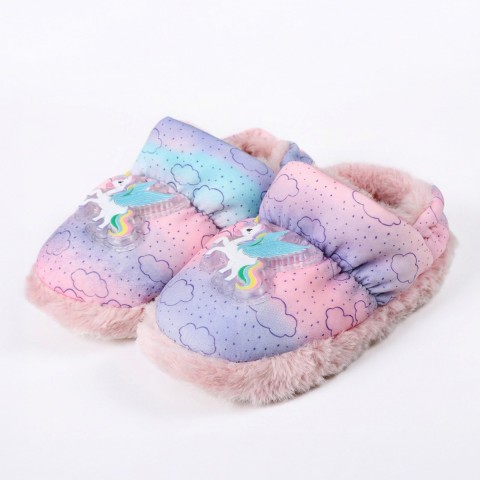PELUCHE ÇOCUK UNICORN IŞIKLI EV AYAKKABISI