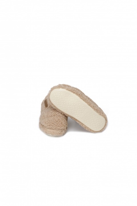 PELUCHE TEDDY HAKİ KADIN EV AYAKKABISI