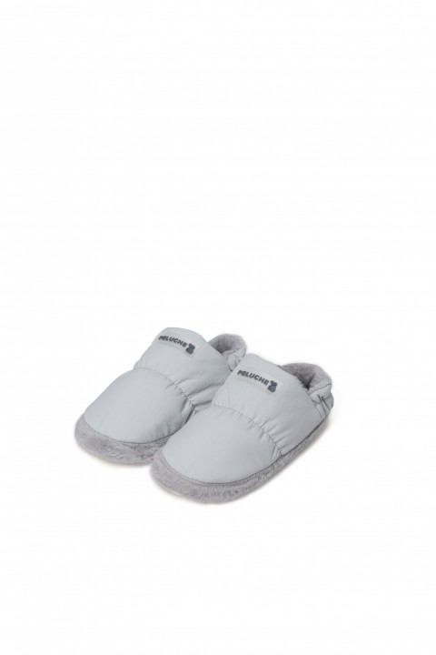 PELUCHE KADIN GRİ EV AYAKKABISI