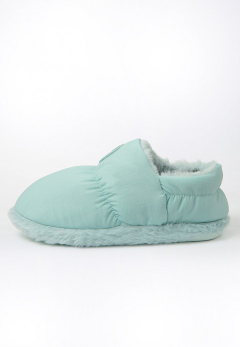 PELUCHE KADIN MİNT YEŞİLİ EV AYAKKABISI NEW LOGO