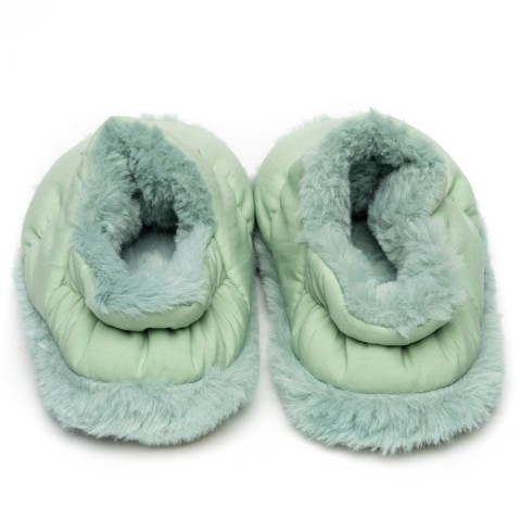 PELUCHE KADIN MİNT YEŞİLİ EV AYAKKABISI