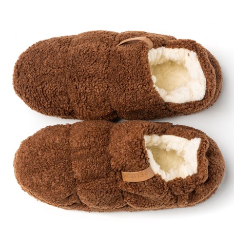 PELUCHE KAHVE TEDDY KADIN  EV AYAKKABISI